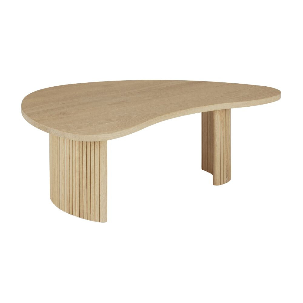 Ethnicraft Boomerang Coffee Table – Solid Wood Coffee Table with Organic Boomerang Shape