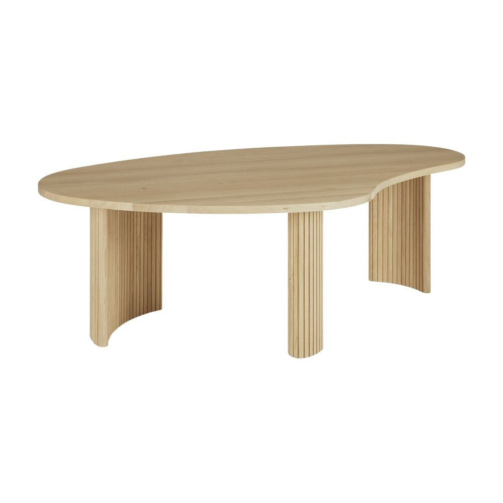 Ethnicraft Boomerang Coffee Table – Solid Wood Coffee Table with Organic Boomerang Shape