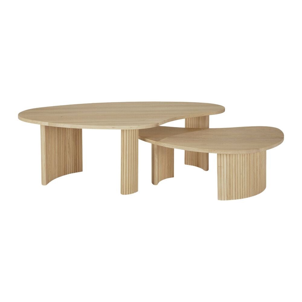 Ethnicraft Boomerang Coffee Table – Solid Wood Coffee Table with Organic Boomerang Shape