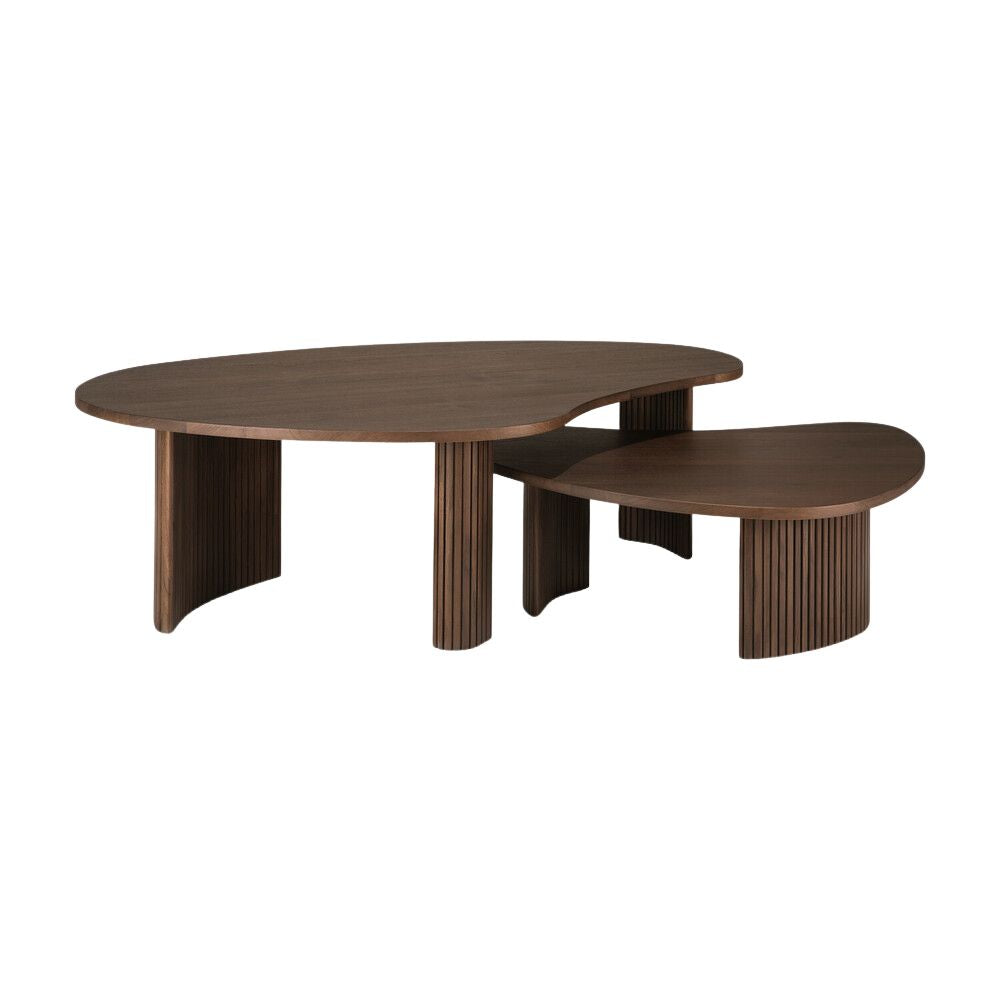 Ethnicraft Boomerang Coffee Table – Solid Wood Coffee Table with Organic Boomerang Shape