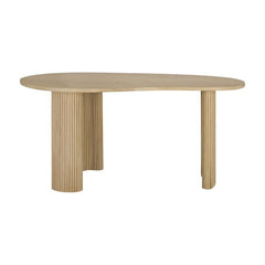 Ethnicraft Boomerang Desk – Solid Oak Boomerang-Shape Work Desk, Curved Retro Design & Varnished Finish