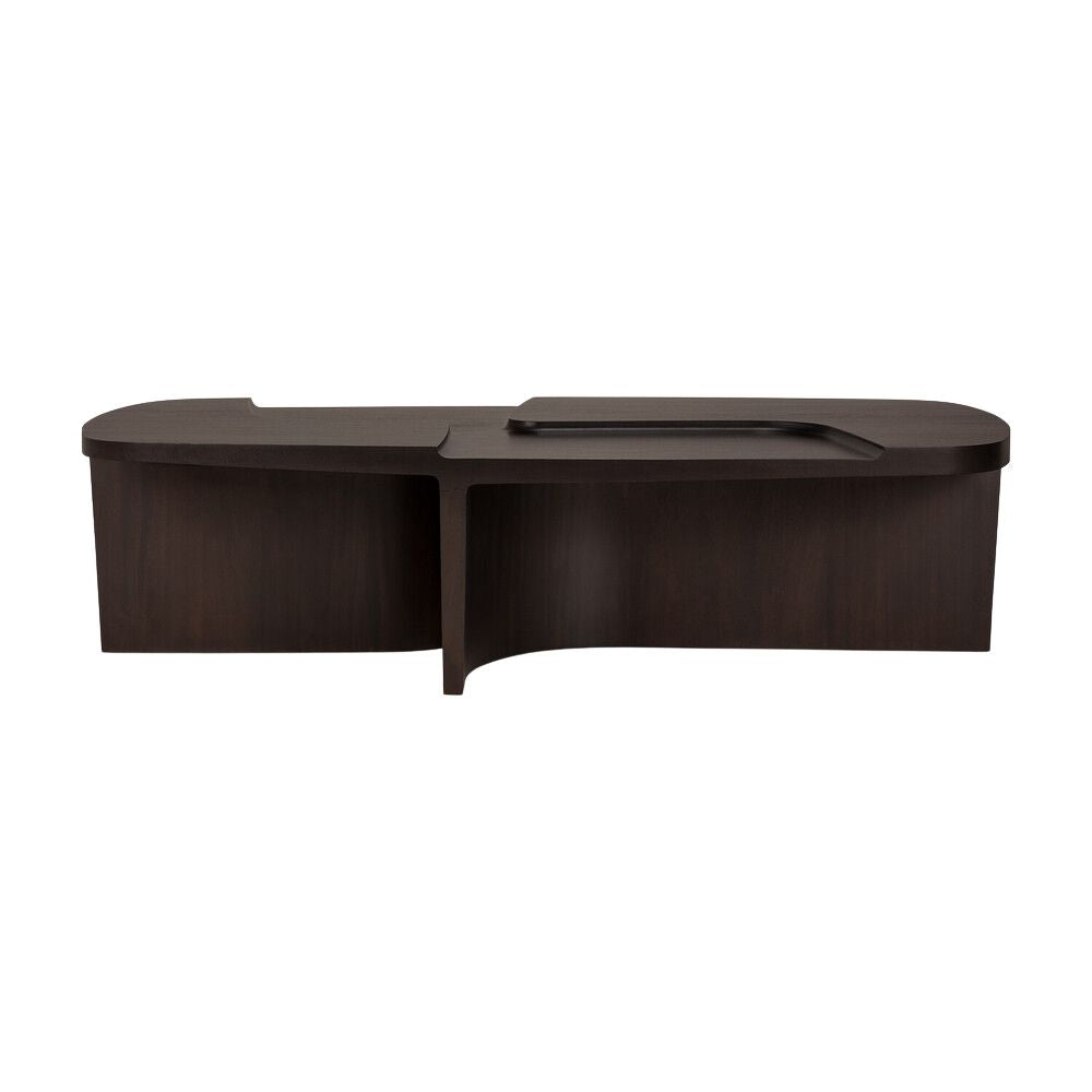 Ethnicraft Brutalist Coffee Table – Solid Wood Sculptural Coffee Table, Bold Brutalist Form & Minimalist Finish