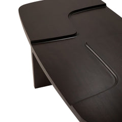 Ethnicraft Brutalist Coffee Table – Solid Wood Sculptural Coffee Table, Bold Brutalist Form & Minimalist Finish