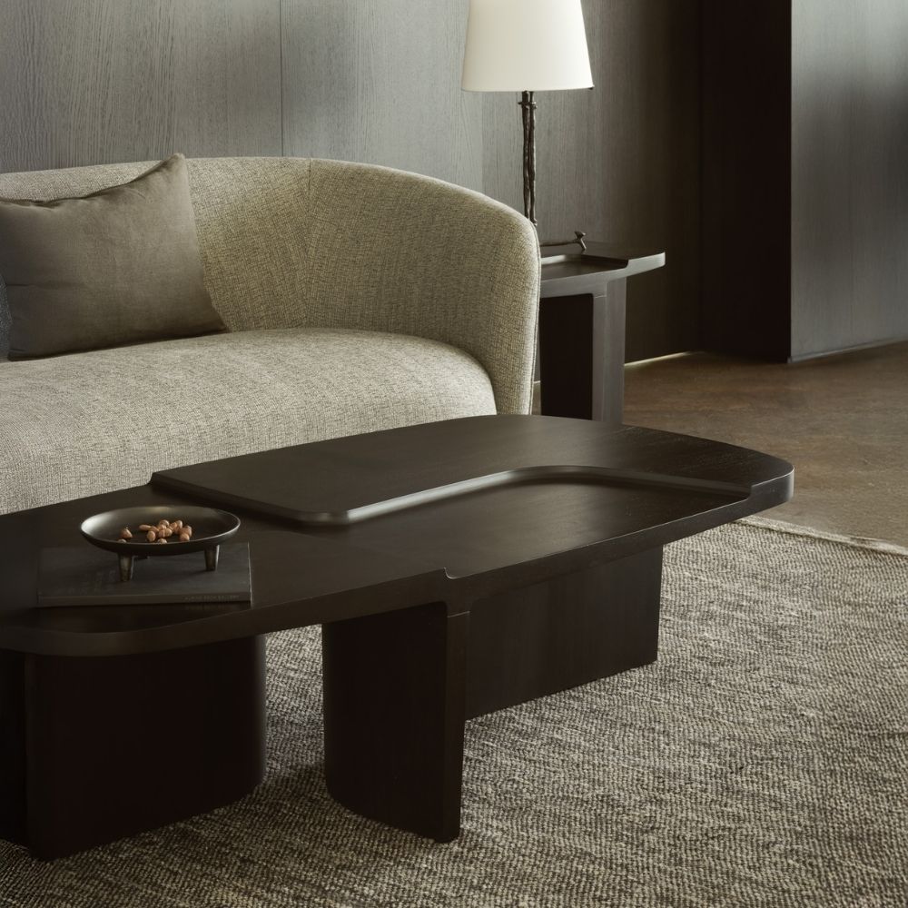 Ethnicraft Brutalist Coffee Table – Solid Wood Sculptural Coffee Table, Bold Brutalist Form & Minimalist Finish