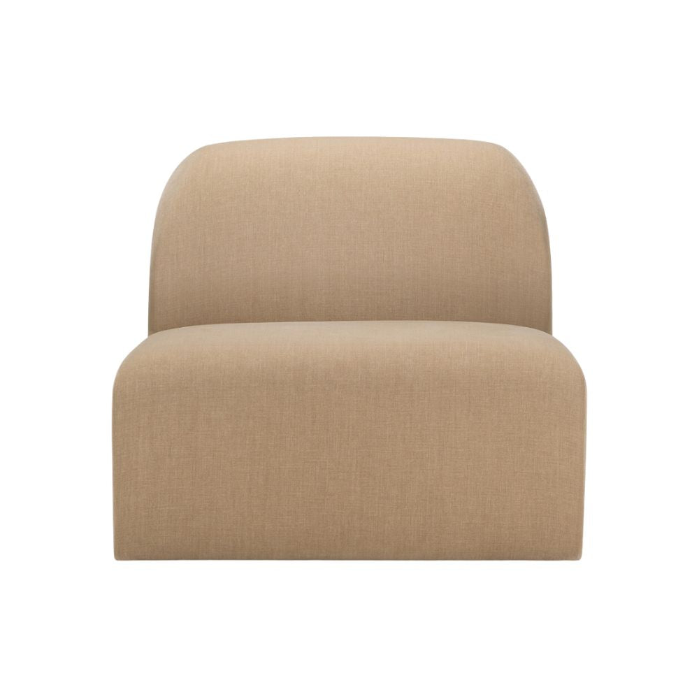Ethnicraft Bulky Modular Sofa – Light Sepia Fabric Modular Couch, Memory Foam, Connector Clips & Hardwood Frame (Multiple Configs)