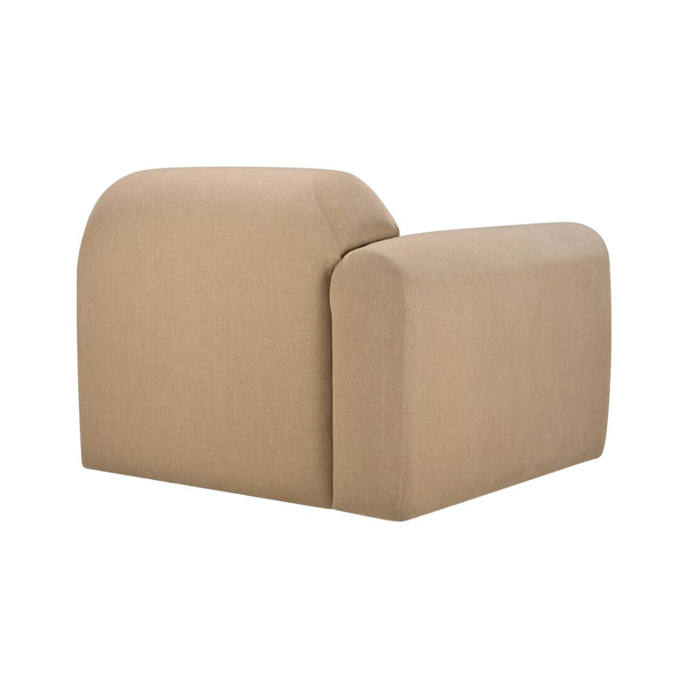 Ethnicraft Bulky Modular Sofa – Light Sepia Fabric Modular Couch, Memory Foam, Connector Clips & Hardwood Frame (Multiple Configs)