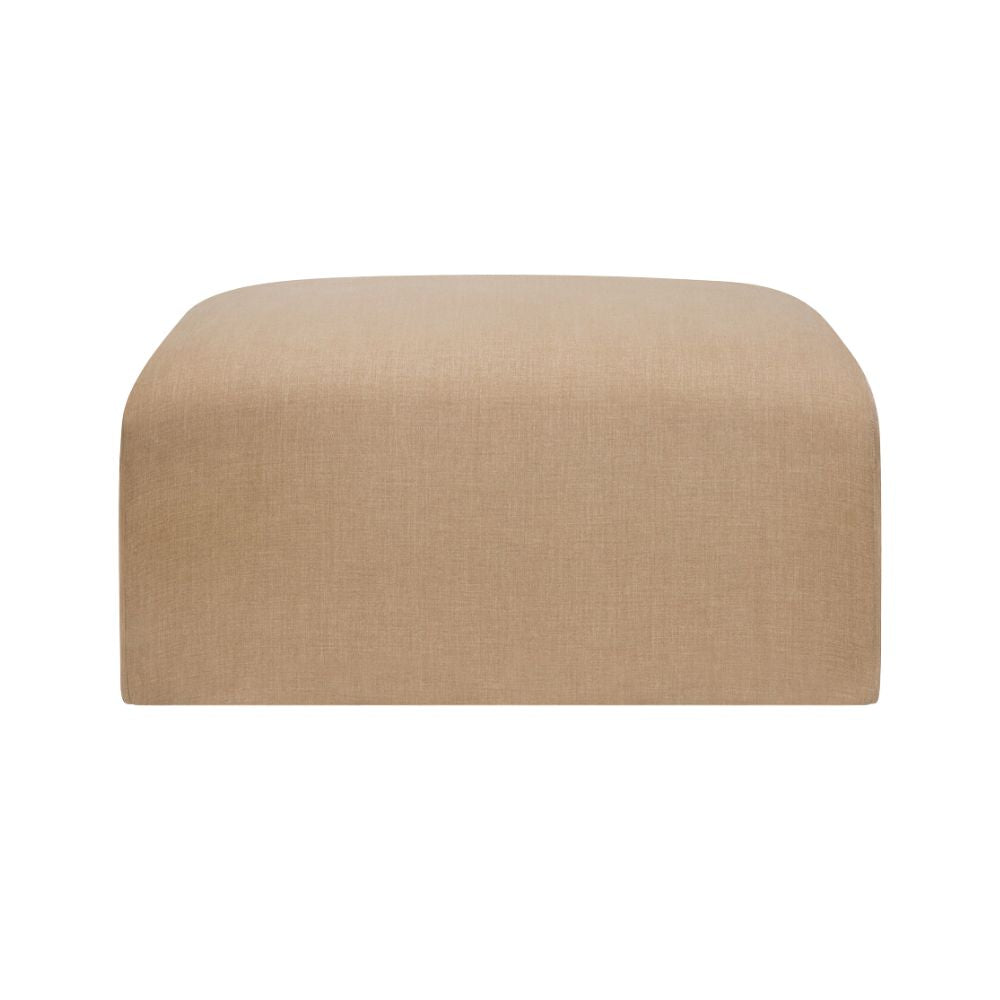 Ethnicraft Bulky Modular Sofa – Light Sepia Fabric Modular Couch, Memory Foam, Connector Clips & Hardwood Frame (Multiple Configs)