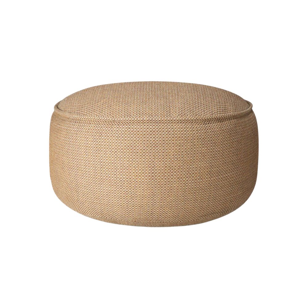 Ethnicraft Donut Outdoor Pouf – Upholstered Round Outdoor Pouf with Comfortable Cushion