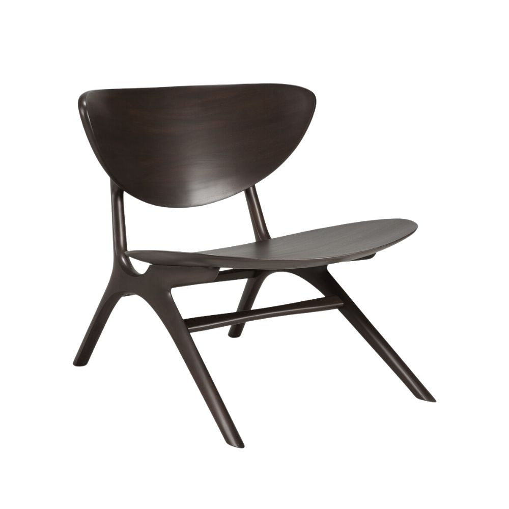 Ethnicraft Eye Lounge Chair – Ergonomic Wooden Lounge Chair with Sculptural Eye-Shape Frame