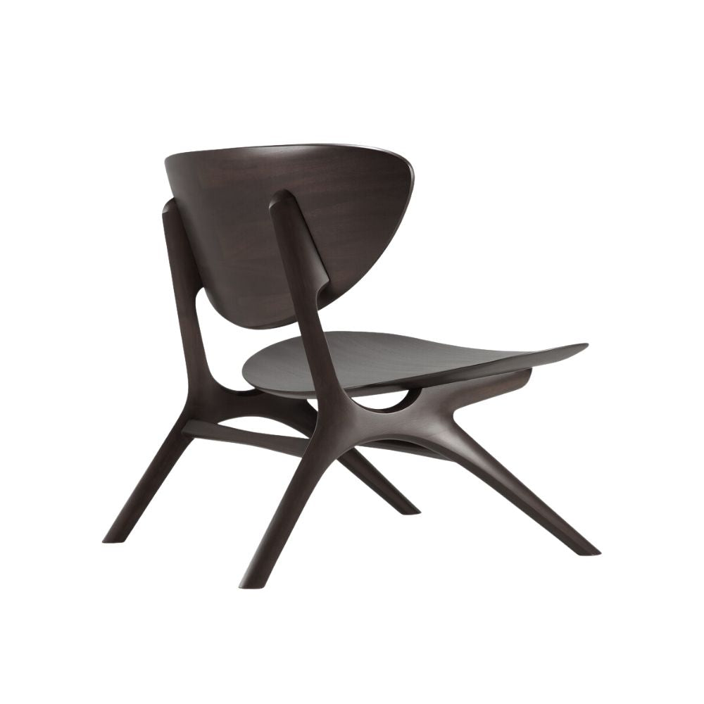 Ethnicraft Eye Lounge Chair – Ergonomic Wooden Lounge Chair with Sculptural Eye-Shape Frame