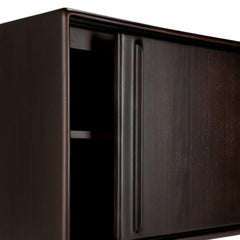 Ethnicraft Flow Sideboard – Vintage-Curved Mahogany Sideboard, Smooth Rounded Corners & Concealed Storage