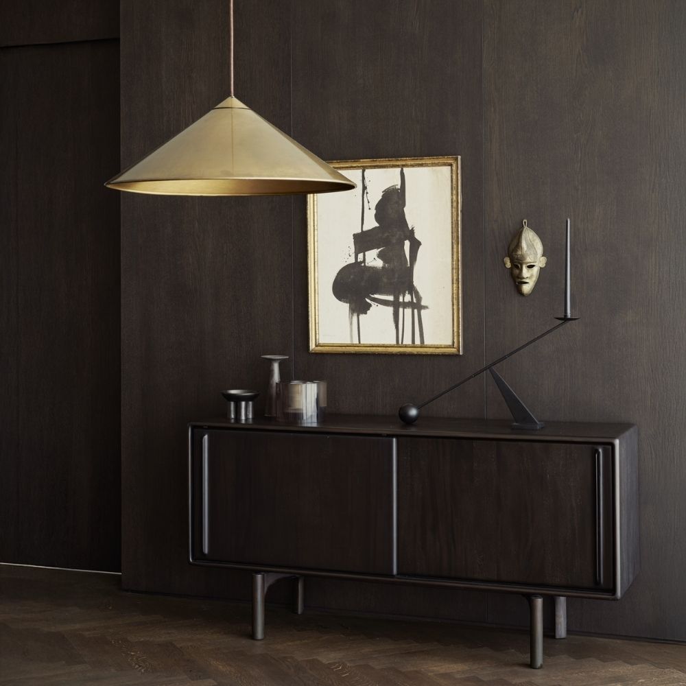Ethnicraft Flow Sideboard – Vintage-Curved Mahogany Sideboard, Smooth Rounded Corners & Concealed Storage