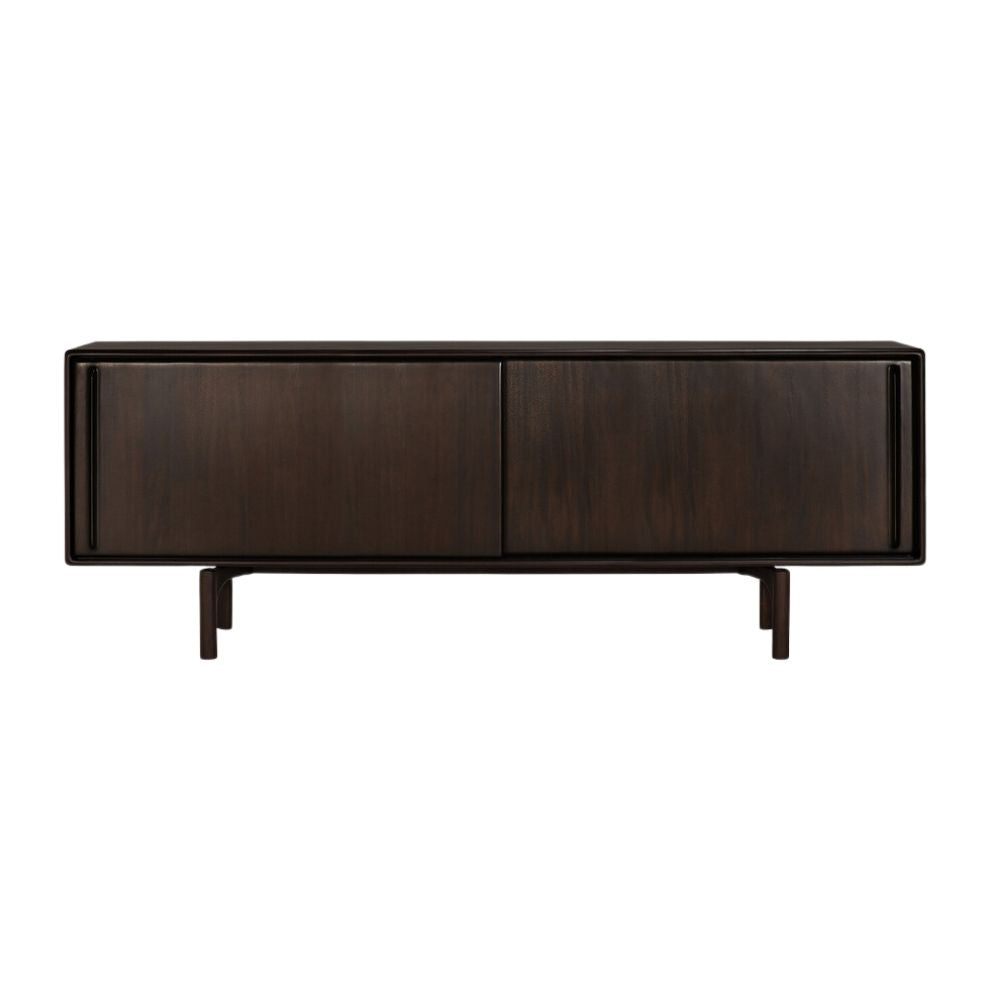 Ethnicraft Flow Sideboard – Vintage-Curved Mahogany Sideboard, Smooth Rounded Corners & Concealed Storage