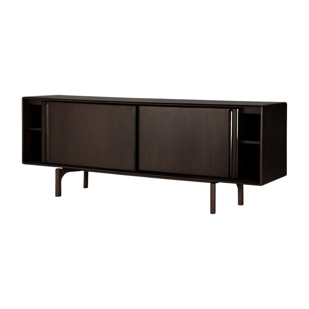 Ethnicraft Flow Sideboard – Vintage-Curved Mahogany Sideboard, Smooth Rounded Corners & Concealed Storage