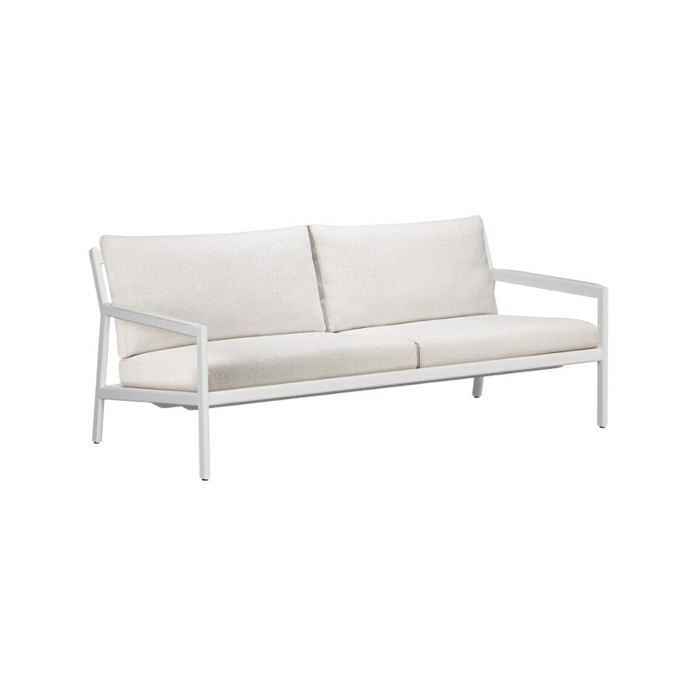 Ethnicraft Jack Outdoor Sofa 180cm – Teak Outdoor Sofa (1.8 m) with Deep Seat & Weather-Resistant Cushions