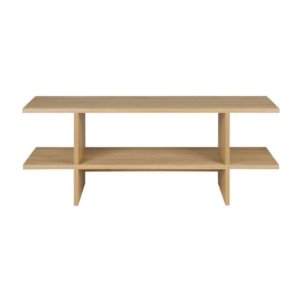 Ethnicraft Kabuki Side Table – Black-Toned Side Table with Graphic Carved Pattern & Modern Silhouette