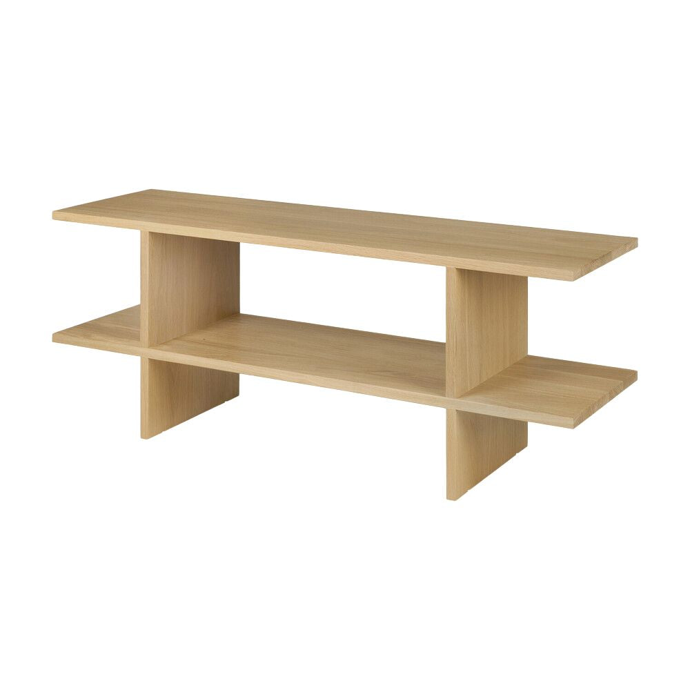 Ethnicraft Kabuki Side Table – Black-Toned Side Table with Graphic Carved Pattern & Modern Silhouette