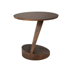 Ethnicraft Oblic Oak Side Table — Solid Oak Accent Table, Compact Bedside & Sofa End Table