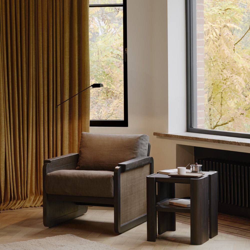 Ethnicraft Panel Side Table – Solid Wood Side Table with Layered Panel Design & Minimalist Silhouette