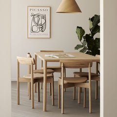 Ethnicraft Risu Dining Chair – Lightweight Scandinavian Dining Chair, Curved Wooden Seat & Back, Sleek Design