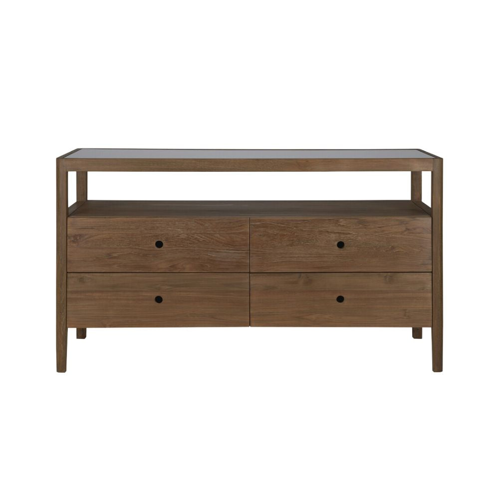 Ethnicraft Spindle Dresser – Solid Wood Dresser with Spindle-Style Handles & Clean Scandinavian Lines
