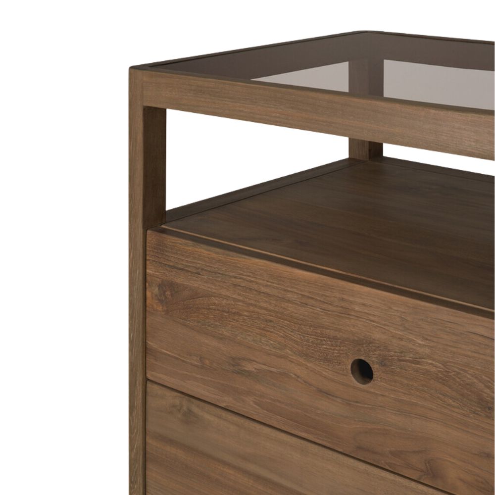 Ethnicraft Spindle Dresser – Solid Wood Dresser with Spindle-Style Handles & Clean Scandinavian Lines