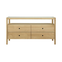 Ethnicraft Spindle Dresser – Solid Wood Dresser with Spindle-Style Handles & Clean Scandinavian Lines