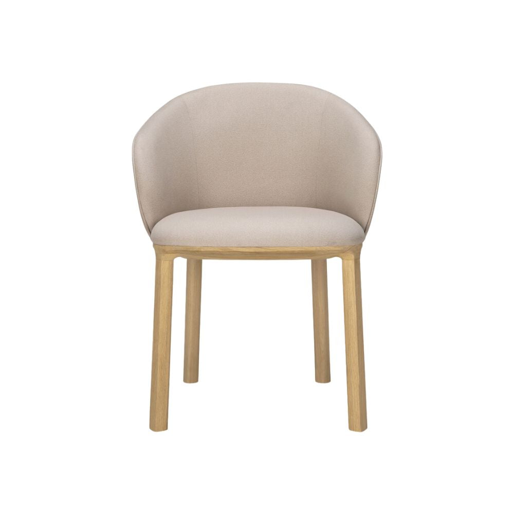 Ethnicraft Unda Dining Chair – Curved Wooden Dining Chair with Organic Wave-Shaped Backrest