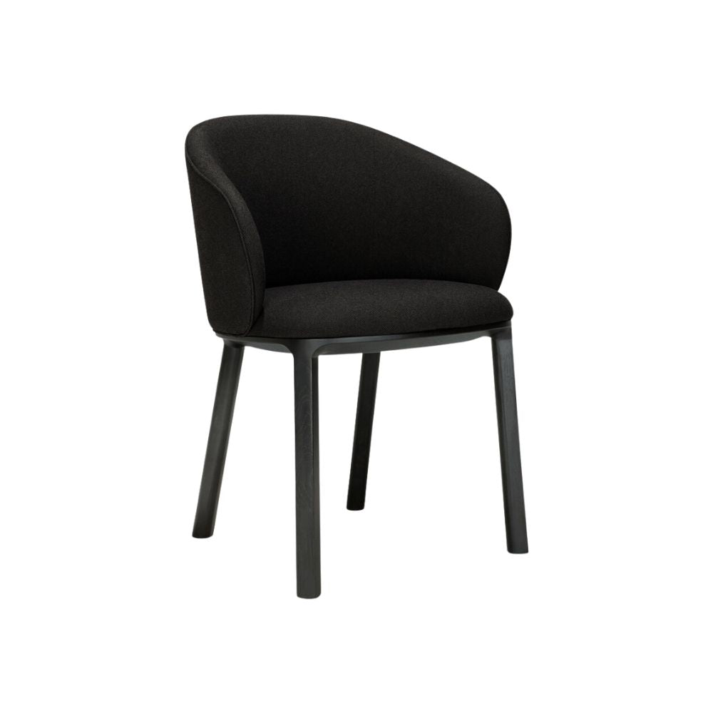 Ethnicraft Unda Dining Chair – Curved Wooden Dining Chair with Organic Wave-Shaped Backrest