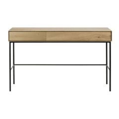 Ethnicraft Whitebird Desk – Solid Oak Desk with Slim Minimalist Frame & Scandinavian Design