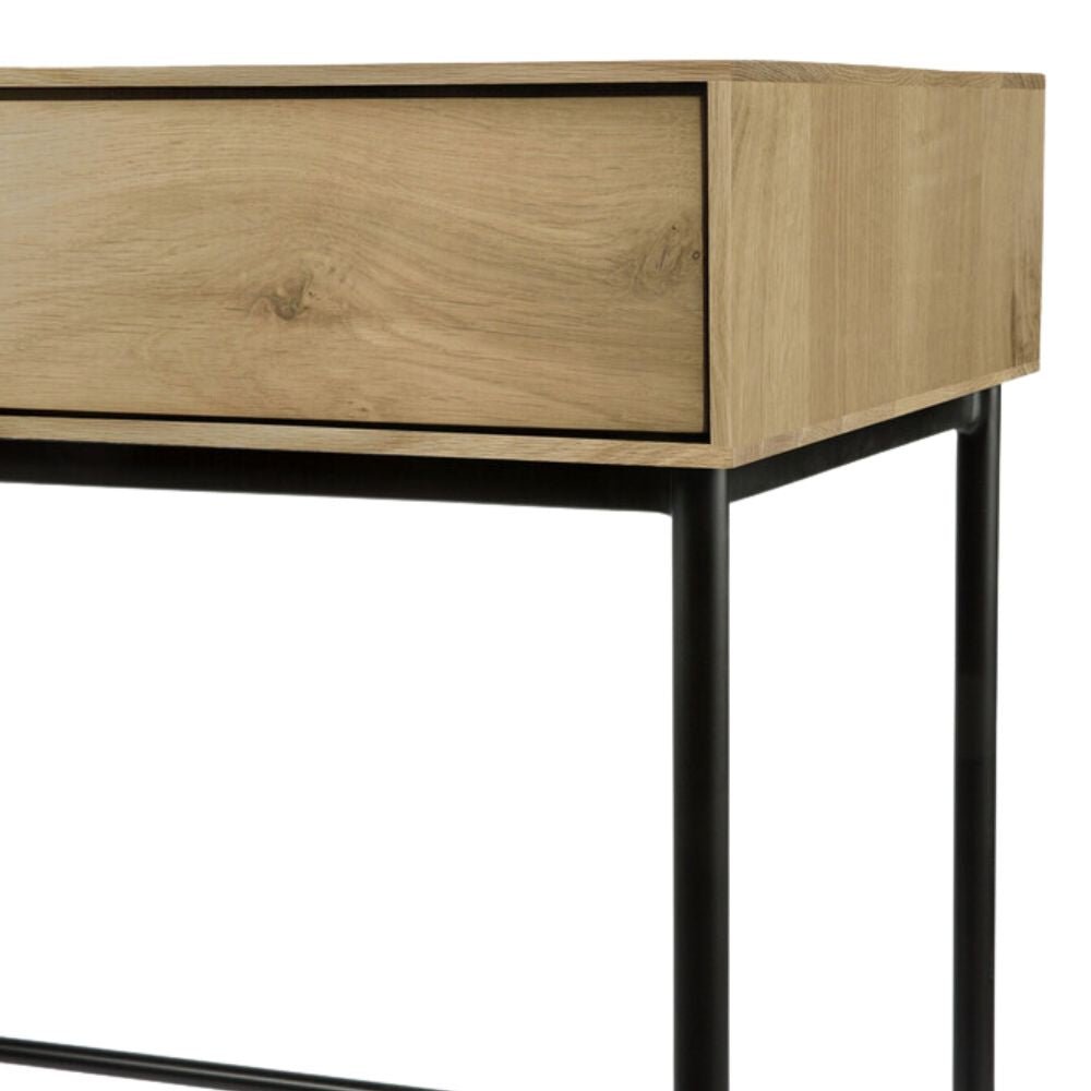 Ethnicraft Whitebird Desk – Solid Oak Desk with Slim Minimalist Frame & Scandinavian Design