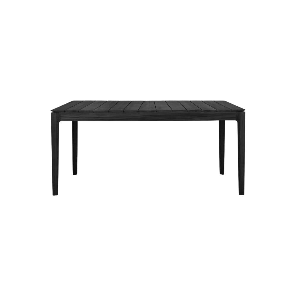 Ethnicraft Bok Outdoor Dining Table – Rectangular Teak Dining Table with Slim Arched Legs & Outdoor Durability