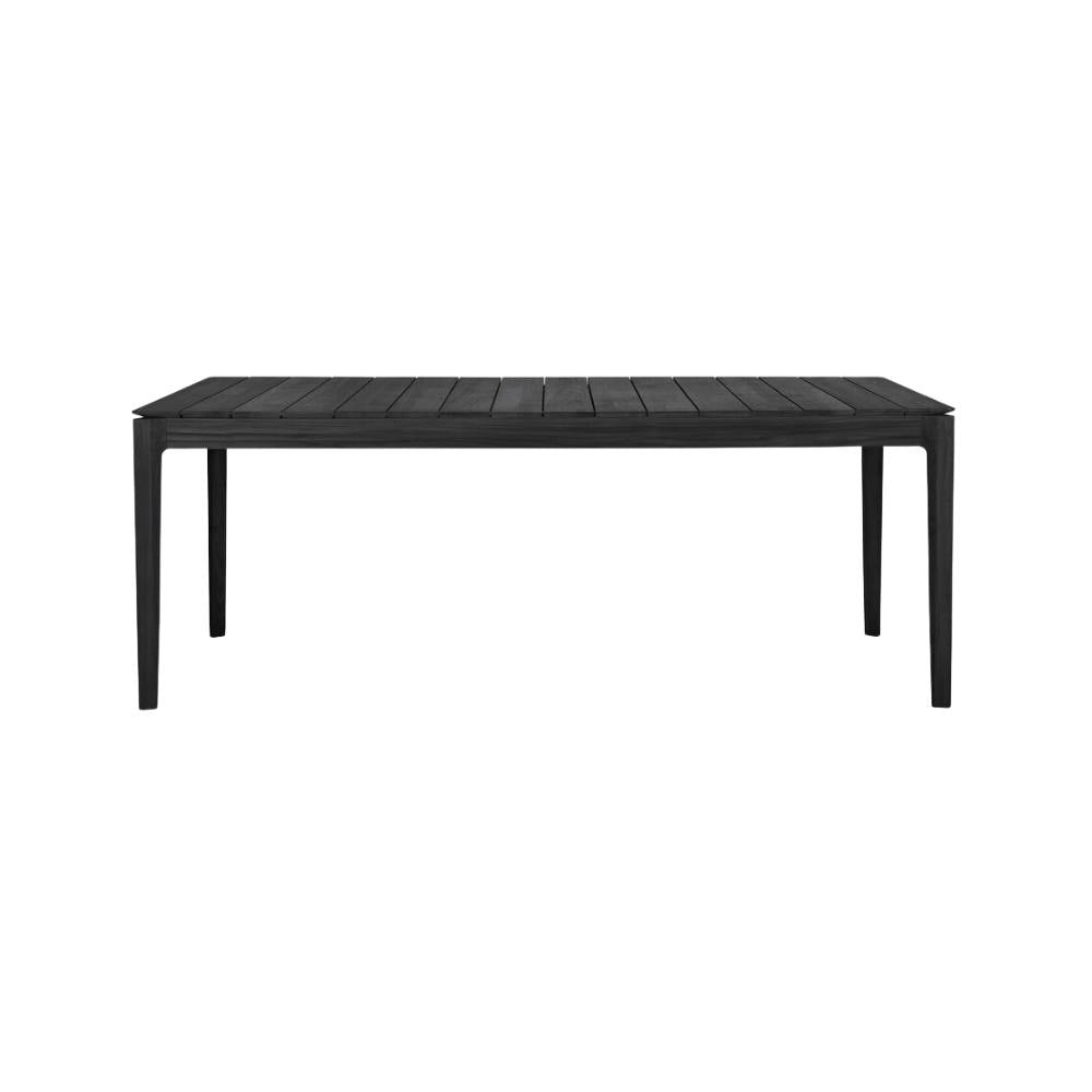 Ethnicraft Bok Outdoor Dining Table – Rectangular Teak Dining Table with Slim Arched Legs & Outdoor Durability
