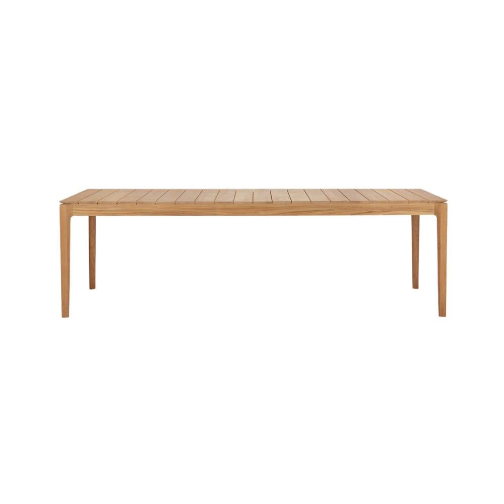 Ethnicraft Bok Outdoor Dining Table – Rectangular Teak Dining Table with Slim Arched Legs & Outdoor Durability