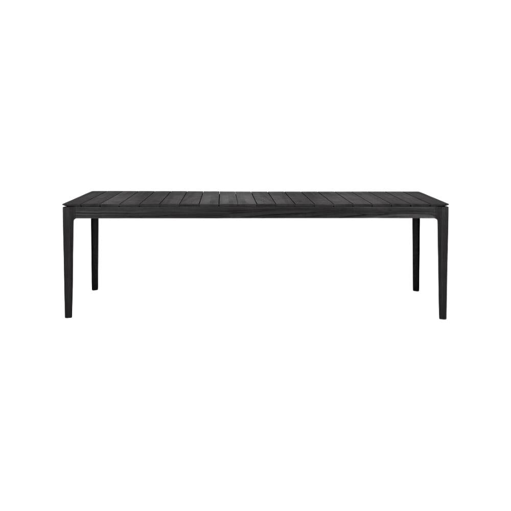 Ethnicraft Bok Outdoor Dining Table – Rectangular Teak Dining Table with Slim Arched Legs & Outdoor Durability