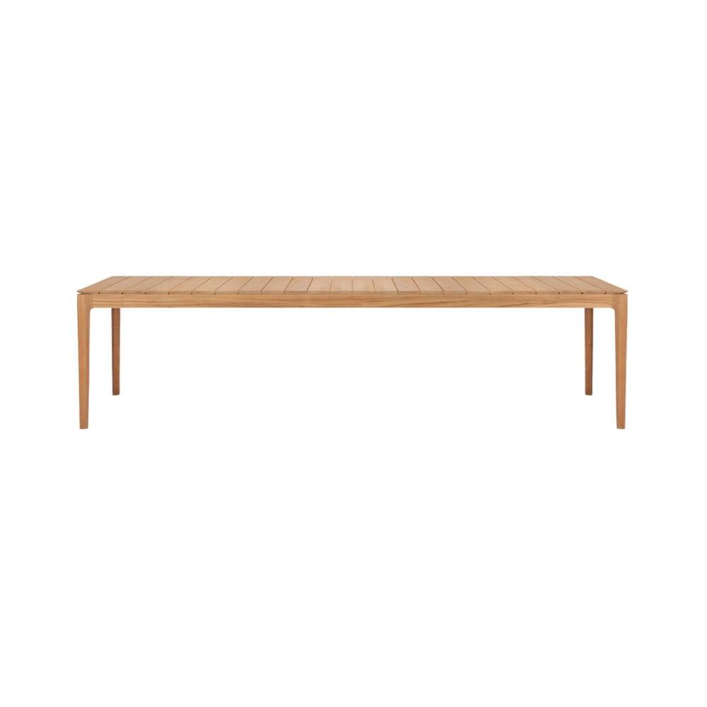 Ethnicraft Bok Outdoor Dining Table – Rectangular Teak Dining Table with Slim Arched Legs & Outdoor Durability