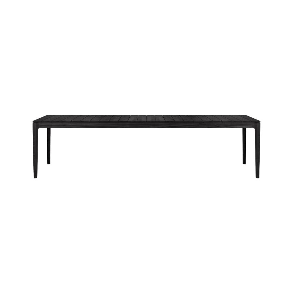 Ethnicraft Bok Outdoor Dining Table – Rectangular Teak Dining Table with Slim Arched Legs & Outdoor Durability