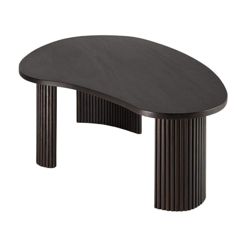 Ethnicraft Boomerang Coffee Table – Solid Wood Coffee Table with Organic Boomerang Shape