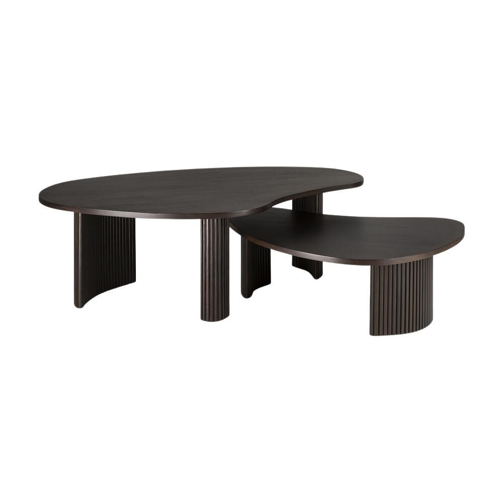 Ethnicraft Boomerang Coffee Table – Solid Wood Coffee Table with Organic Boomerang Shape