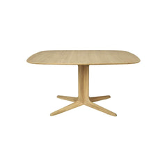 Ethnicraft Corto Dining Table – Oak Dining Table with Sculptural Cross-Leg Base