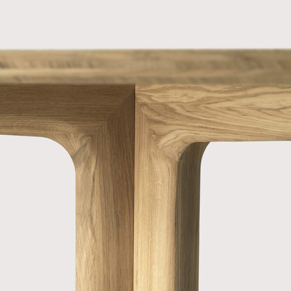 Ethnicraft Corto Dining Table – Oak Dining Table with Sculptural Cross-Leg Base