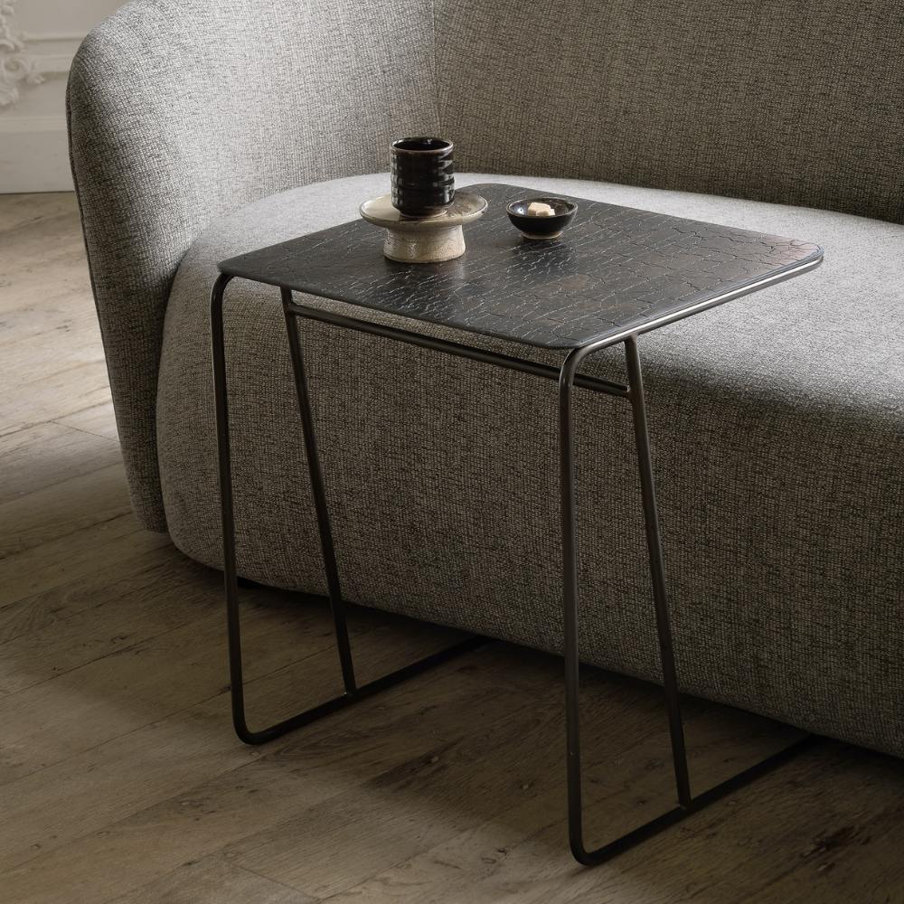 Ethnicraft Ellipse Oak Side Table — Elliptical Solid Oak Accent Table, Sculptural Sofa & Bedside Table