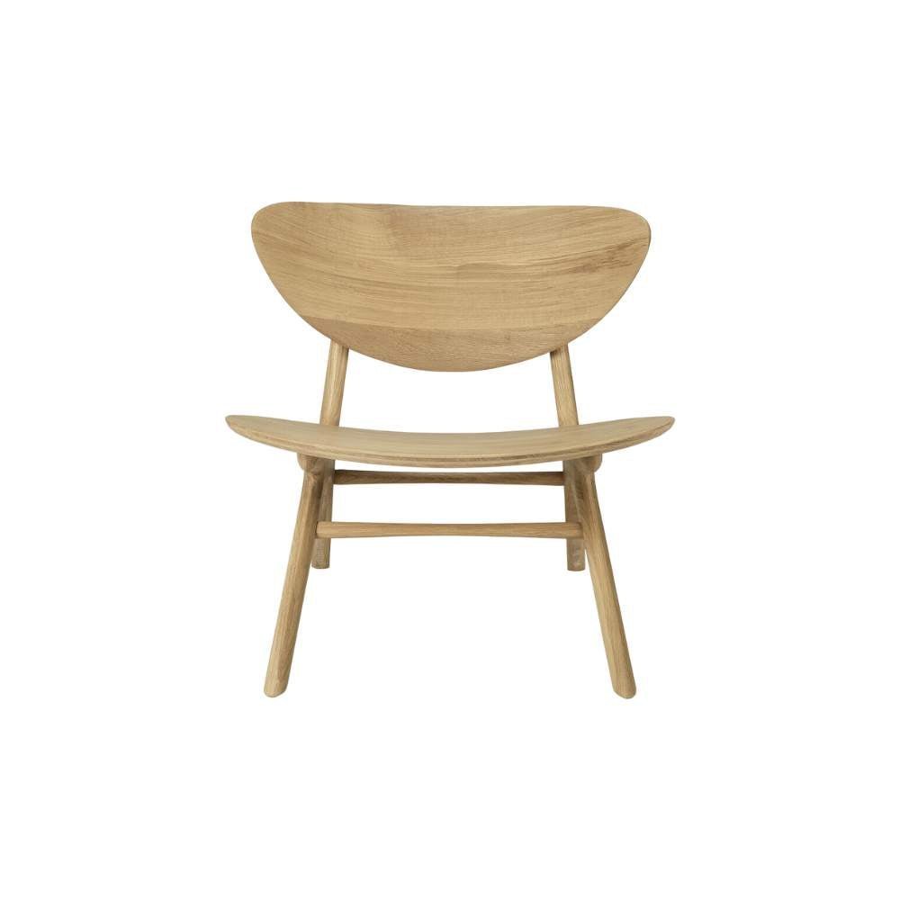 Ethnicraft Eye Lounge Chair – Ergonomic Wooden Lounge Chair with Sculptural Eye-Shape Frame