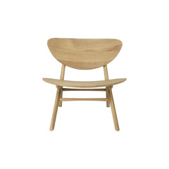 Ethnicraft Eye Lounge Chair – Ergonomic Wooden Lounge Chair with Sculptural Eye-Shape Frame