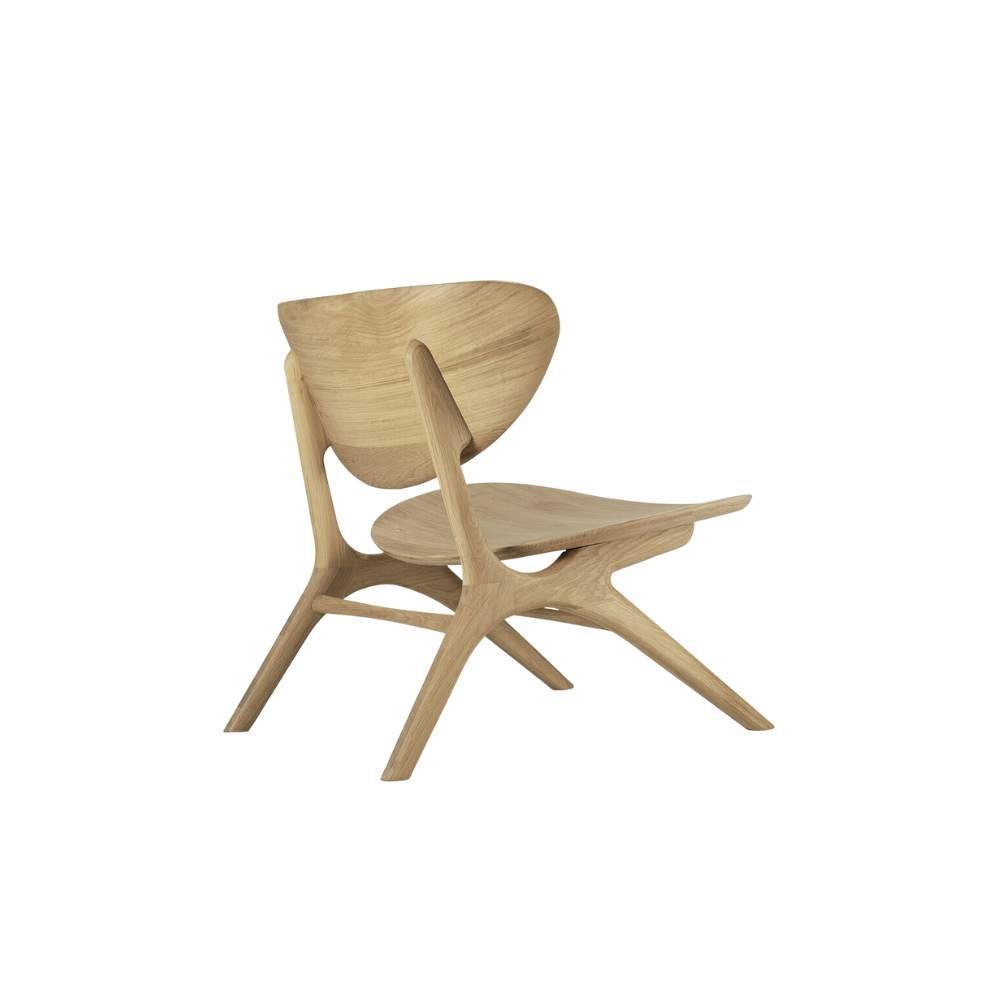 Ethnicraft Eye Lounge Chair – Ergonomic Wooden Lounge Chair with Sculptural Eye-Shape Frame