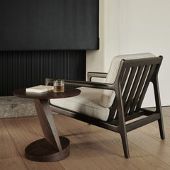 Ethnicraft Jack Lounge Chair Leather Fabric Natural Foam Modern Scandinavian Armchair