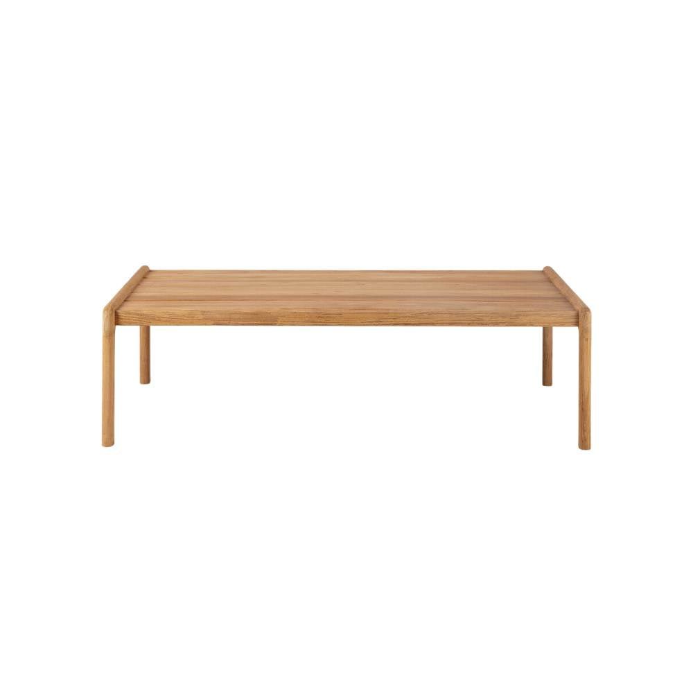 Ethnicraft Jack Outdoor Coffee Table – Low Teak Coffee Table with Soft Boomerang Contours