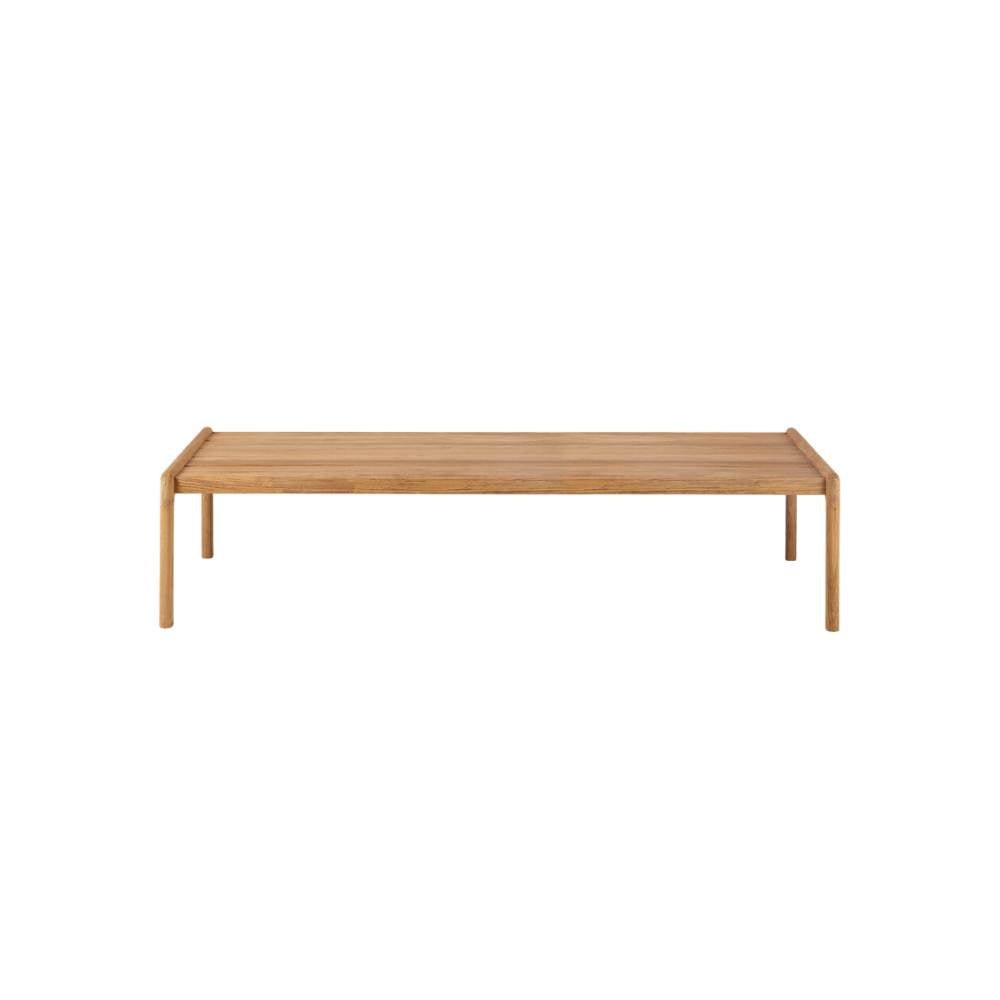 Ethnicraft Jack Outdoor Coffee Table – Low Teak Coffee Table with Soft Boomerang Contours
