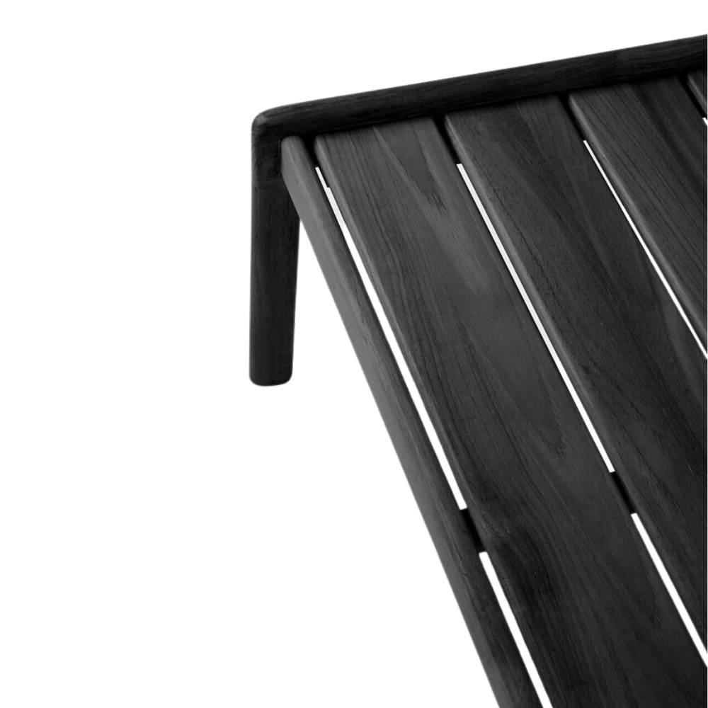 Ethnicraft Jack Outdoor Coffee Table – Low Teak Coffee Table with Soft Boomerang Contours