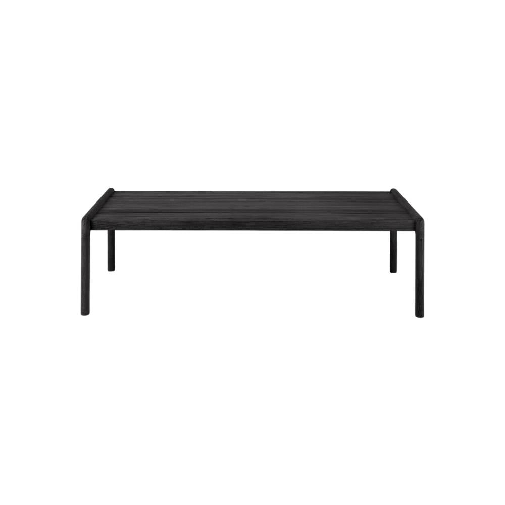 Ethnicraft Jack Outdoor Coffee Table – Low Teak Coffee Table with Soft Boomerang Contours